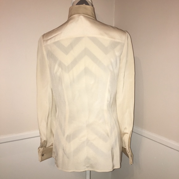 BLANC DE CHINE | 100% silk pin tuck blouse - Picture 4 of 6
